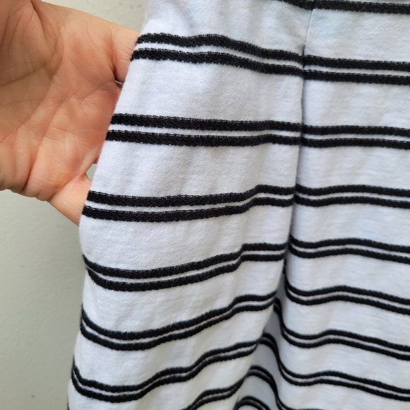 Tommy Hilfiger Black And White  Striped Summer 100% Cotton Jersey Dress Size 6 - Picture 15 of 15